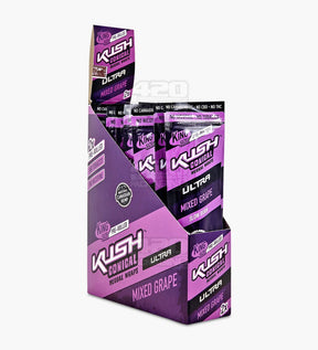Kush Mixed Grape Ultra Herbal Hemp Conical Wraps 15/Box - 1