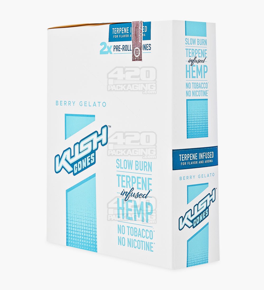 Kush Berry Gelato Terpene Infused Herbal Hemp Conical Wraps 12/Box - 4
