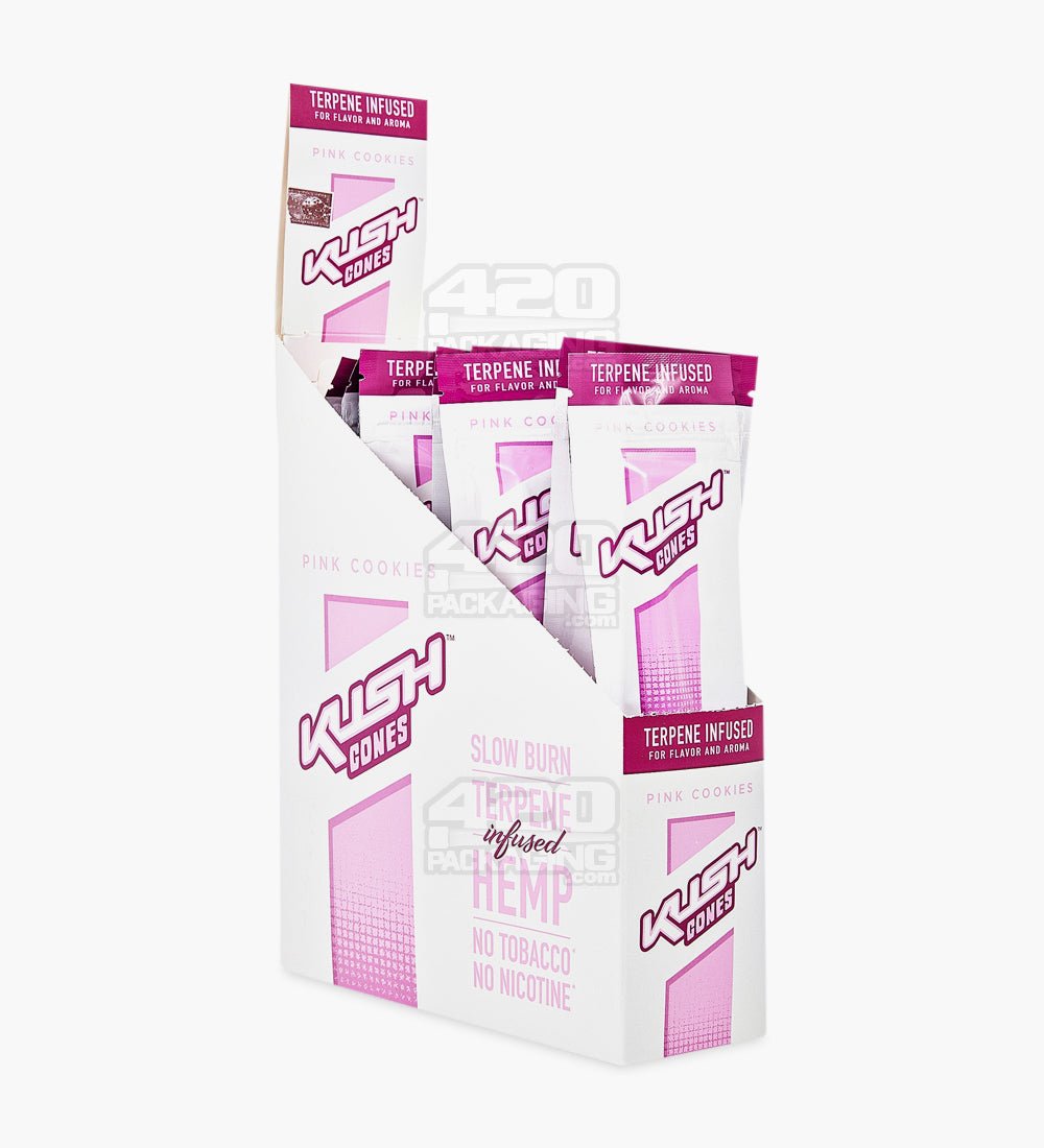 Kush Pink Cookies Terpene Infused Herbal Hemp Conical Wraps 12/Box - 1