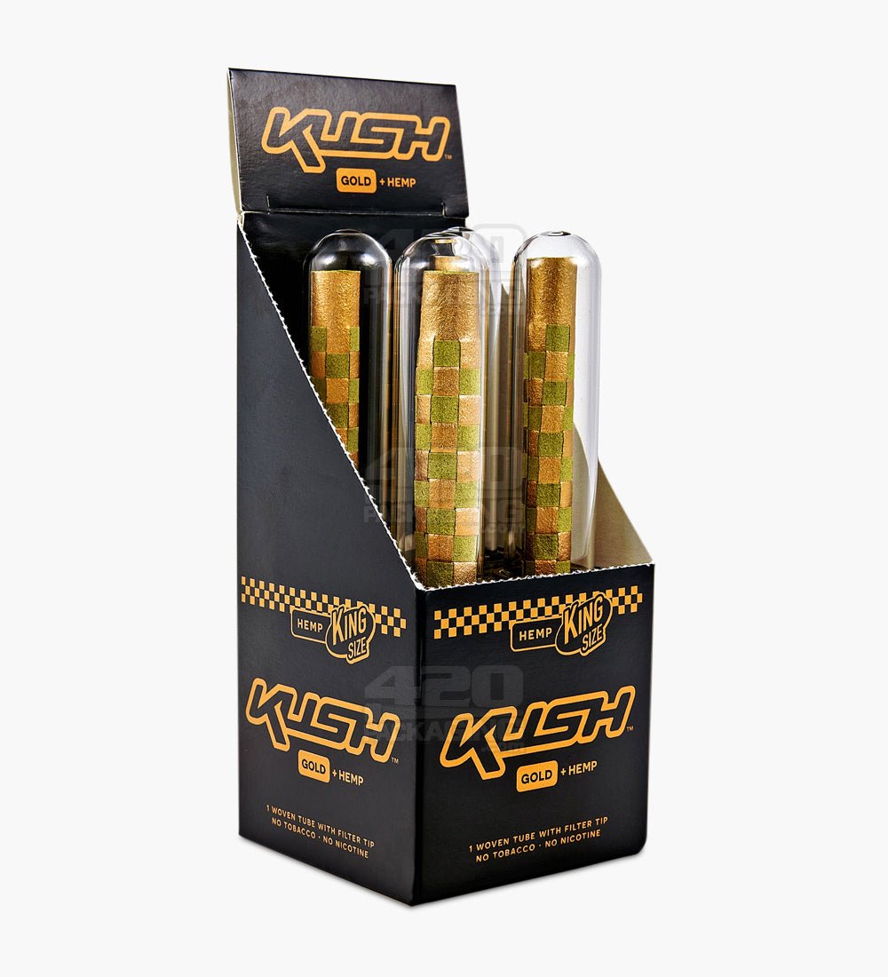 Kush 24K Gold Woven King Size Pre Rolled Cones 4/Box - 1
