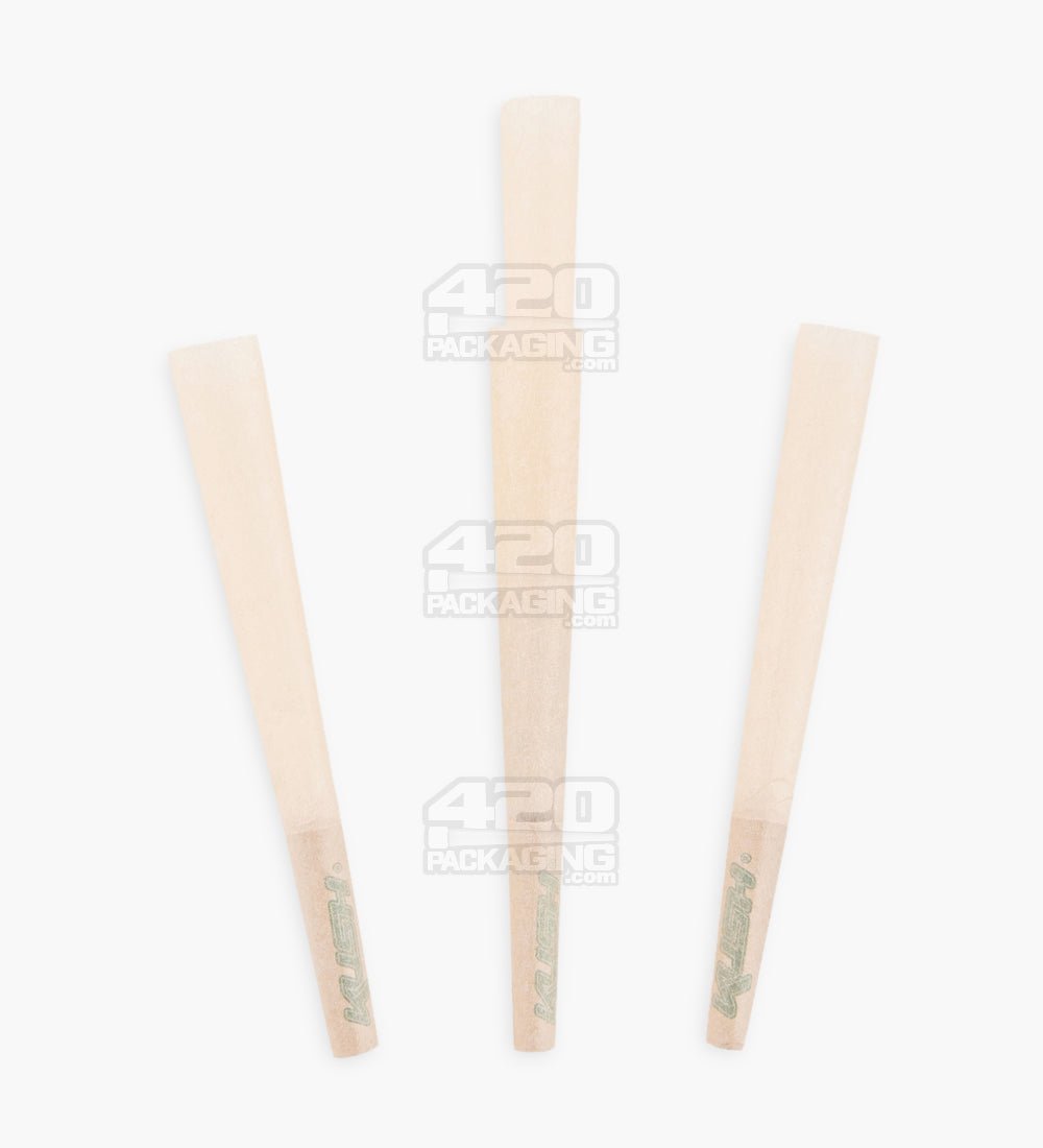 Kush 84mm 1 1/4 Size Unbleached Brown Pre Rolled Cones w/ Filter Tip 900/Box - 4