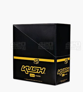 Kush 24K Gold Paper King Size Pre Rolled Cones 8/Box - 6