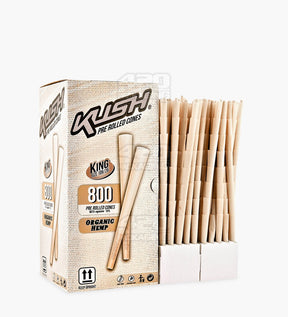 Kush 109mm King Size Organic Hemp Pre Rolled Cones w/ Filter Tip 800/Box - 2