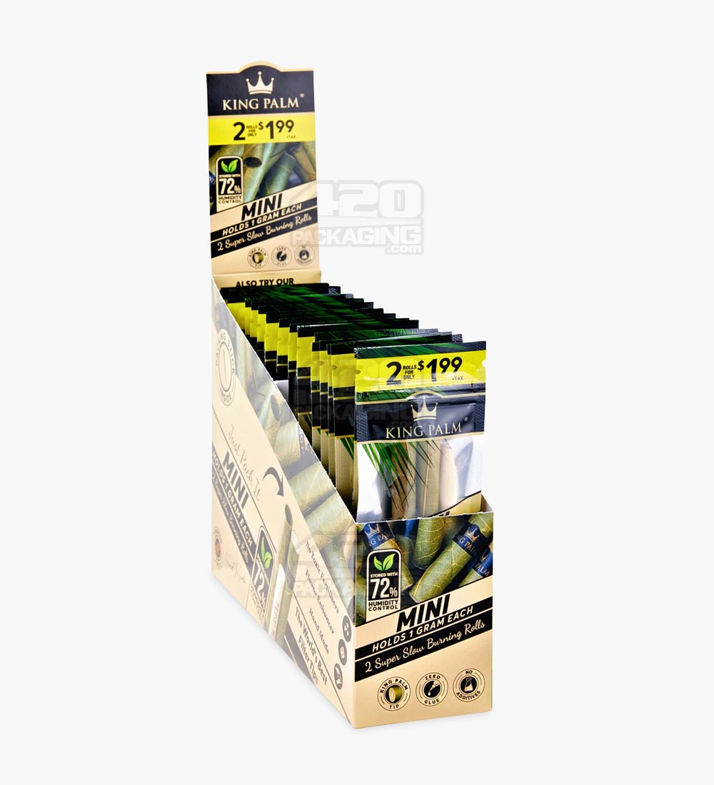 King Palm Original Flavor Natural Mini Leaf Blunt Wraps 20/Box - 1