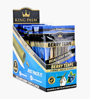 King Palm Berry Terps Natural Mini Leaf Blunt Wraps 15/Box - 1