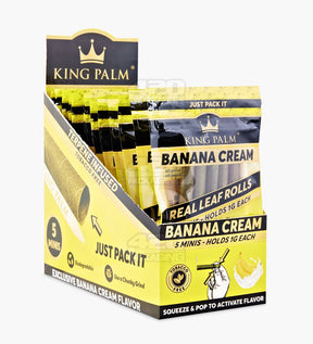 King Palm Banana Cream Natural Mini Leaf Blunt Wraps 15/Box - 1