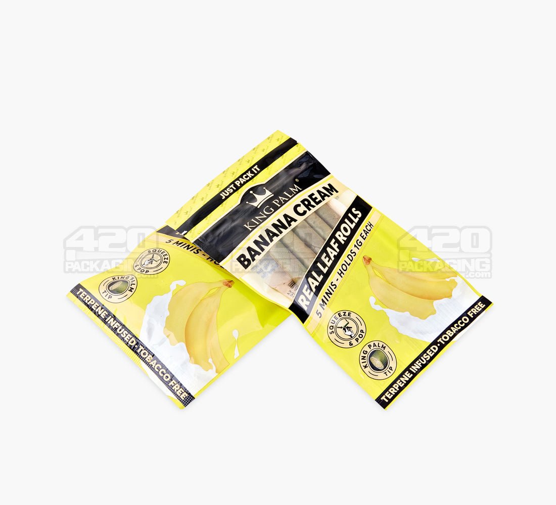 King Palm Banana Cream Natural Mini Leaf Blunt Wraps 15/Box - 4