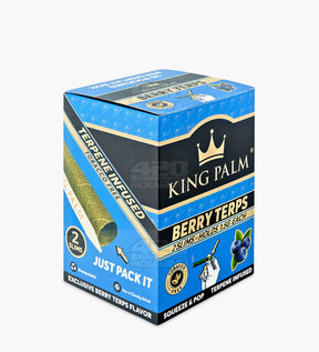 King Palm Berry Terps Natural Slim Leaf Blunt Wraps 20/Box - 2