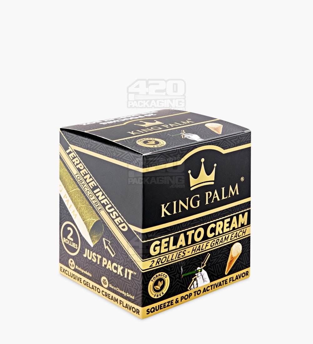 King Palm Gelato Cream Natural Rollie Leaf Blunt Wraps 20/Box - 2