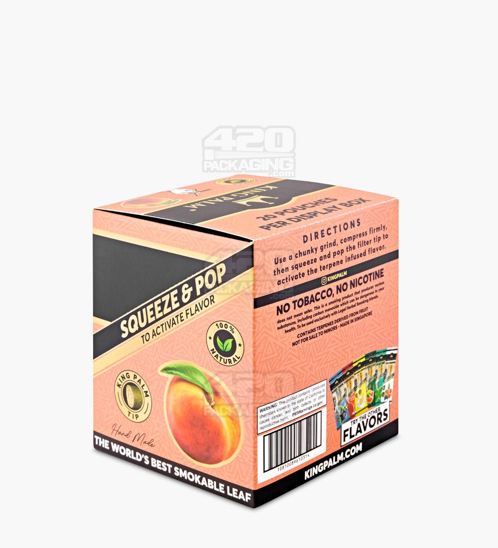 King Palm Peach Tree Natural Rollie Leaf Blunt Wraps 20/Box - 3