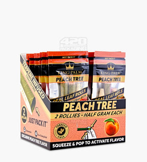 King Palm Peach Tree Natural Rollie Leaf Blunt Wraps 20/Box - 1