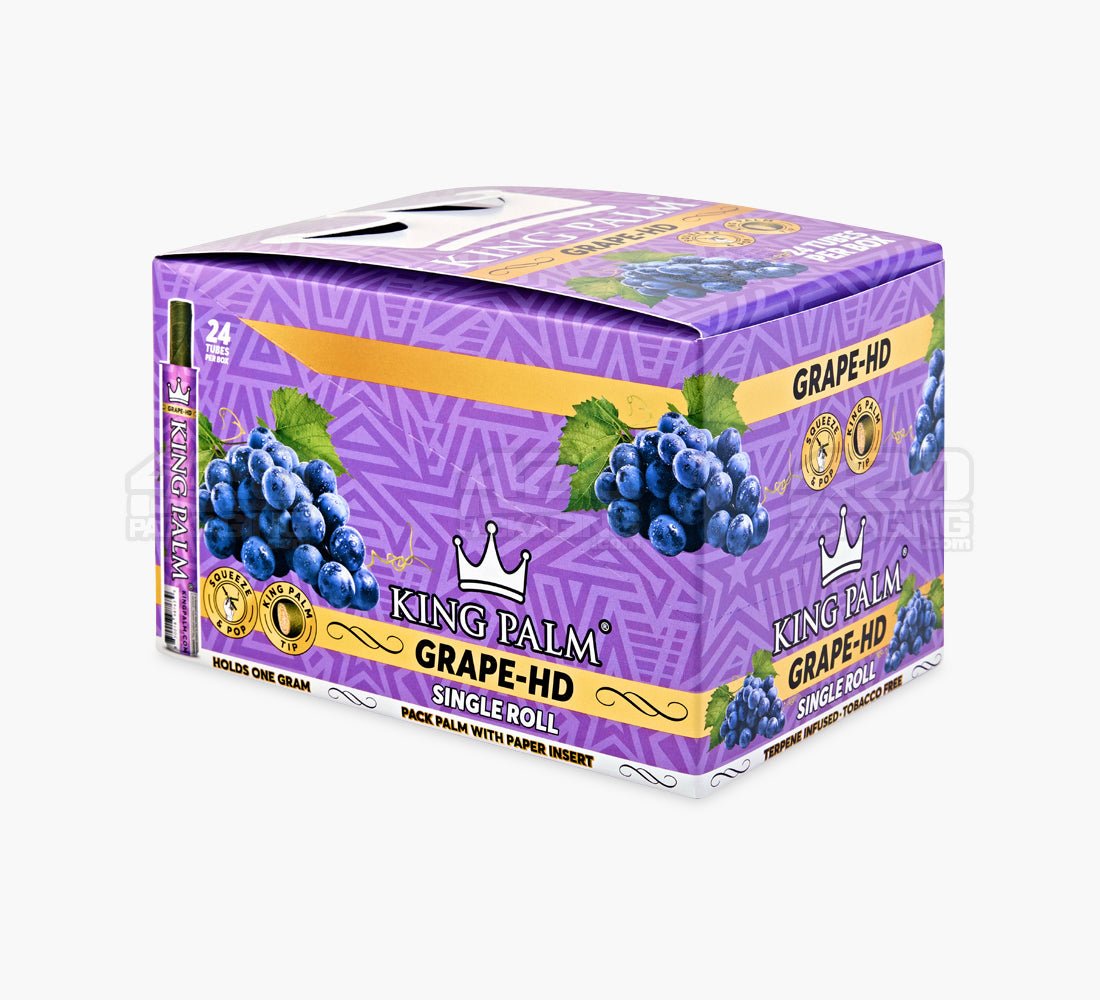 King Palm Grape HD Natural Mini Leaf Tube Wraps 24/Box - 2