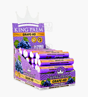 King Palm Grape HD Natural Mini Leaf Tube Wraps 24/Box - 1