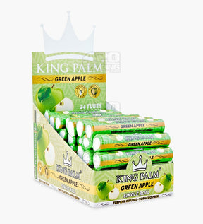 King Palm Green Apple Natural Mini Leaf Tube Wraps 24/Box - 1