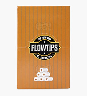 FLOWTIPS 20mm Hollow Shaped Premium Cotton Filter Tips 10/Box - 3