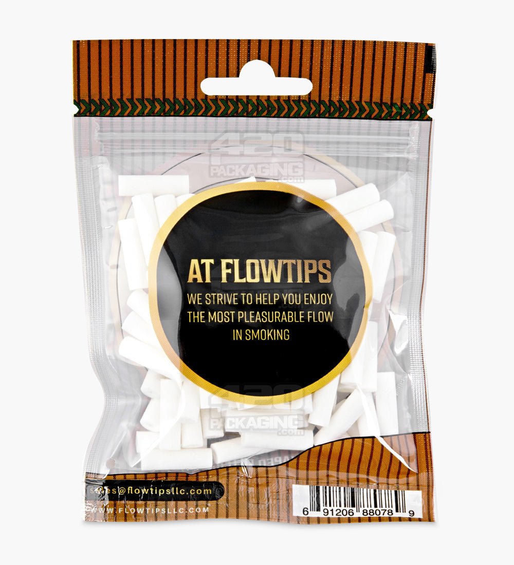 FLOWTIPS 20mm Hollow Shaped Premium Cotton Filter Tips 10/Box - 5