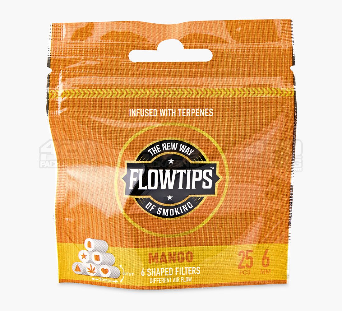 FLOWTIPS 20mm Terpene-Infused Mango Filter Tips 10/Box - 4