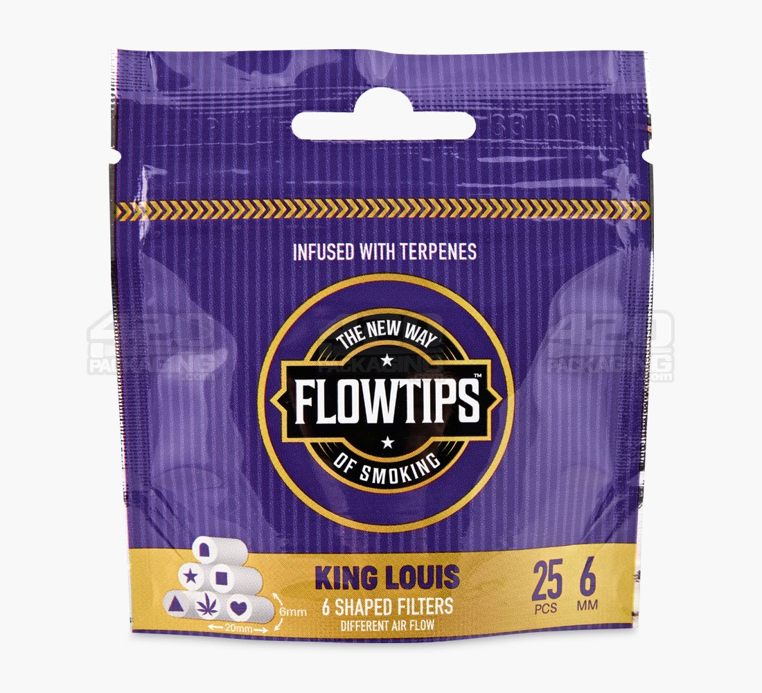 FLOWTIPS 20mm Terpene-Infused King Louis Filter Tips 10/Box - 4