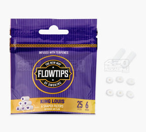 FLOWTIPS 20mm Terpene-Infused King Louis Filter Tips 10/Box - 6
