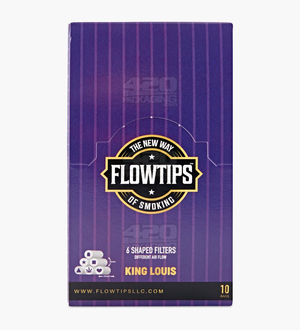 FLOWTIPS 20mm Terpene-Infused King Louis Filter Tips 10/Box - 3