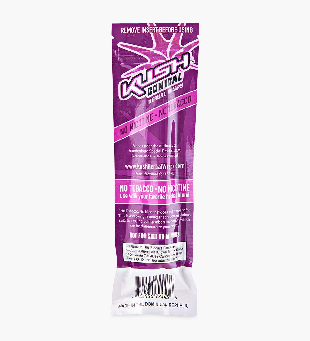 Kush Mixed Grape Herbal Hemp Conical Wraps 15/Box - 3