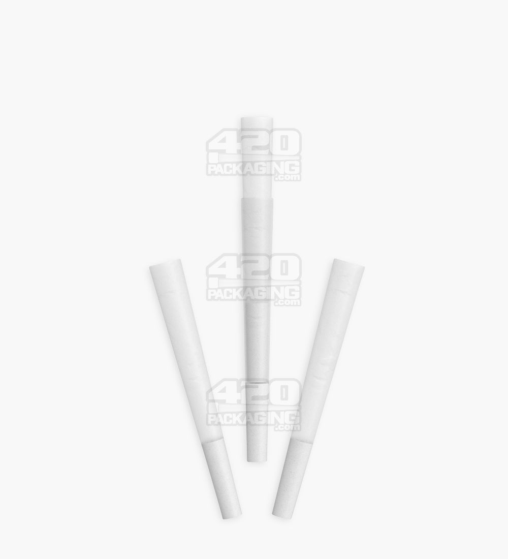 ROL 70mm Dog Walker Size Porcelain White Paper Pre Rolled Cones w/ Filter Tip 1000/Box - 6