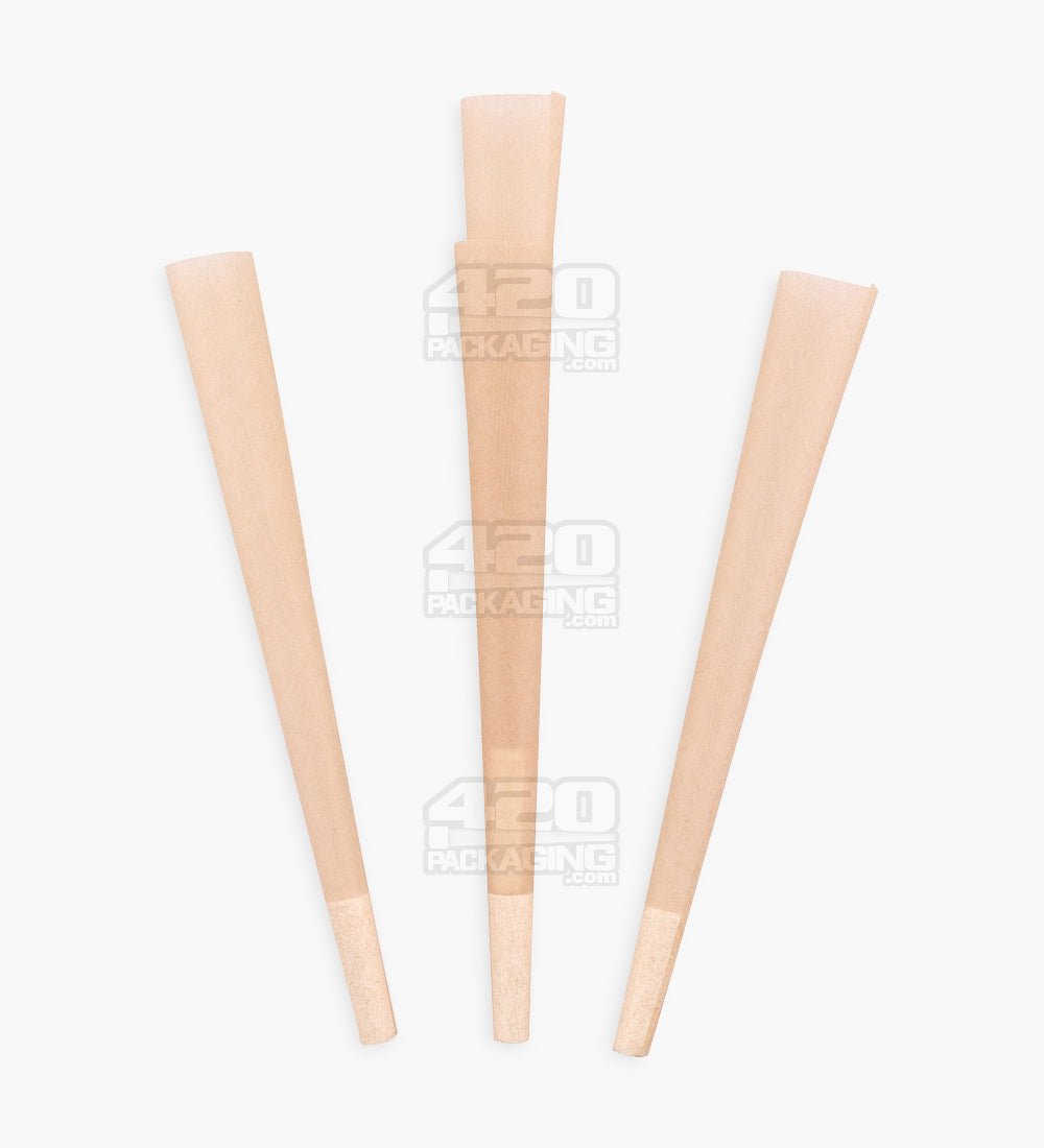 The Original Cones 140mm Party Size Unbleached Paper Pre Rolled Cones w/ Filter Tip 700/Box - 3