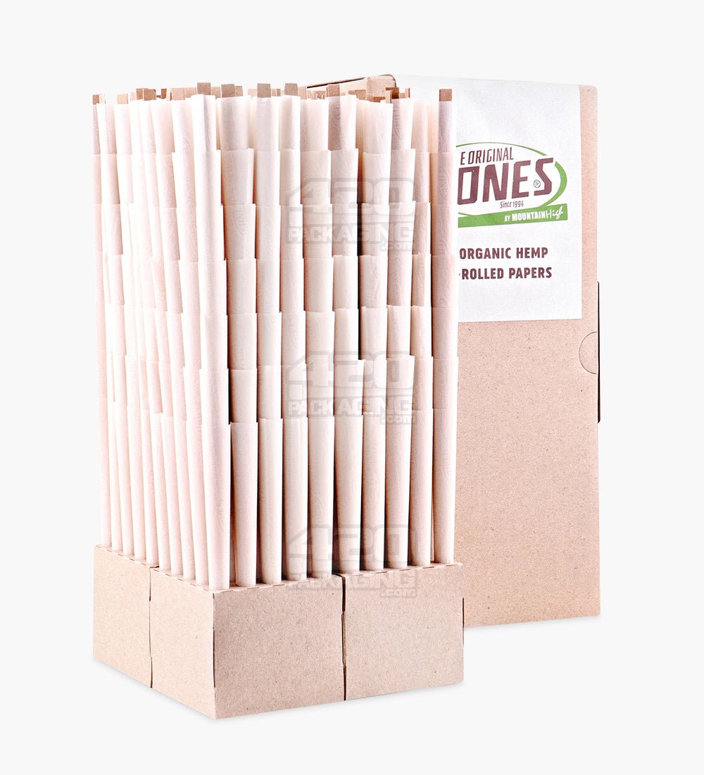 The Original Cones 140mm Party Size Organic Hemp Paper Pre Rolled Cones w/ Filter Tip 700/Box - 1