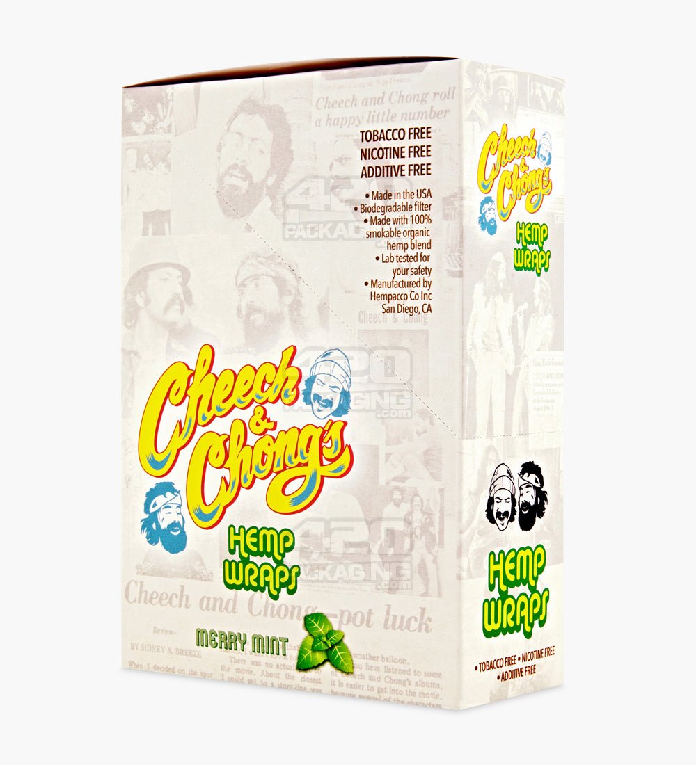 Cheech & Chong's Merry Mint Organic Hemp Blunt Wraps - 25/Box - 6