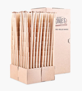 The Original Cones 109mm King Slim Size Unbleached Brown Paper Pre Rolled Cones w/ Filter Tip 1000/Box - 1