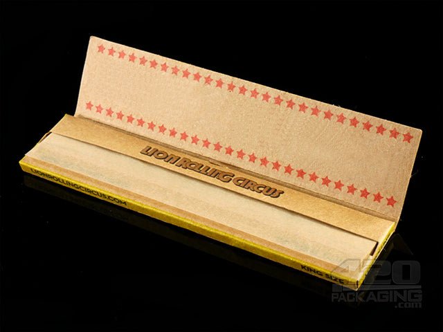 Lion Rolling Circus Unbleached King Size Rolling Papers 50/Box - 4