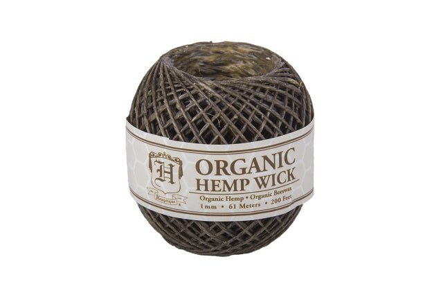 Organic Beeswaxed Hemp Wick 1mm-200 ft - 1