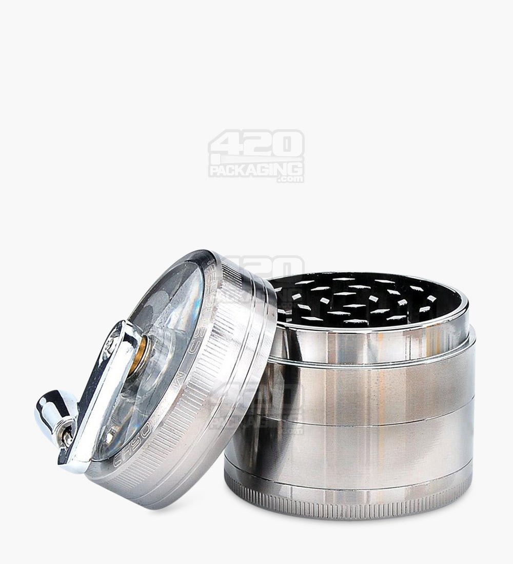 Wholesale 50mm Metal Silver Grinder With Catcher