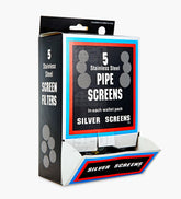 Retail Display 5 Pack Pipe Screens | 3/4" Diameter - Assorted Metal - 100/Box - 1
