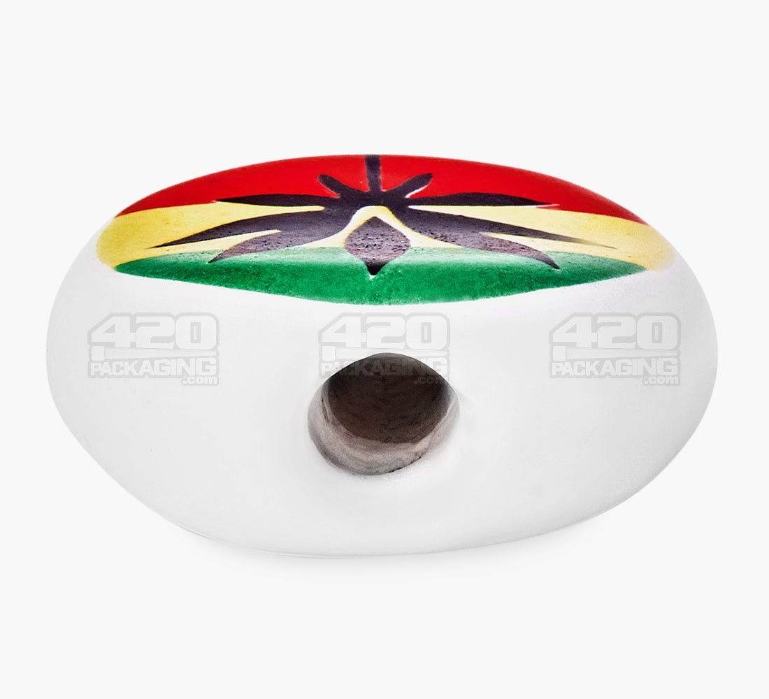 Painted Design Smoking Stone Joint Holder | Assorted - 1.5in Diameter - 5