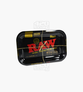 RAW Small Thick Metal Limited Edition Black and Gold Rolling Tray - 1