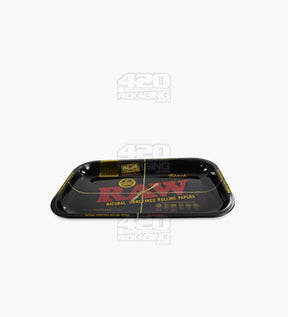 RAW Small Thick Metal Limited Edition Black and Gold Rolling Tray - 4