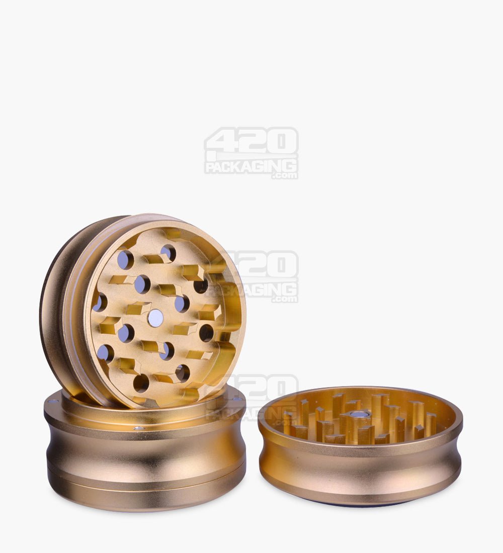 4 Piece 42mm Gold Chromium Crusher Magnetic Metal Grinder - 1
