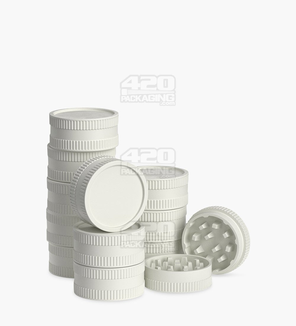 Biodegradable 55mm White Thick Wall Grinder 12/Box - 2