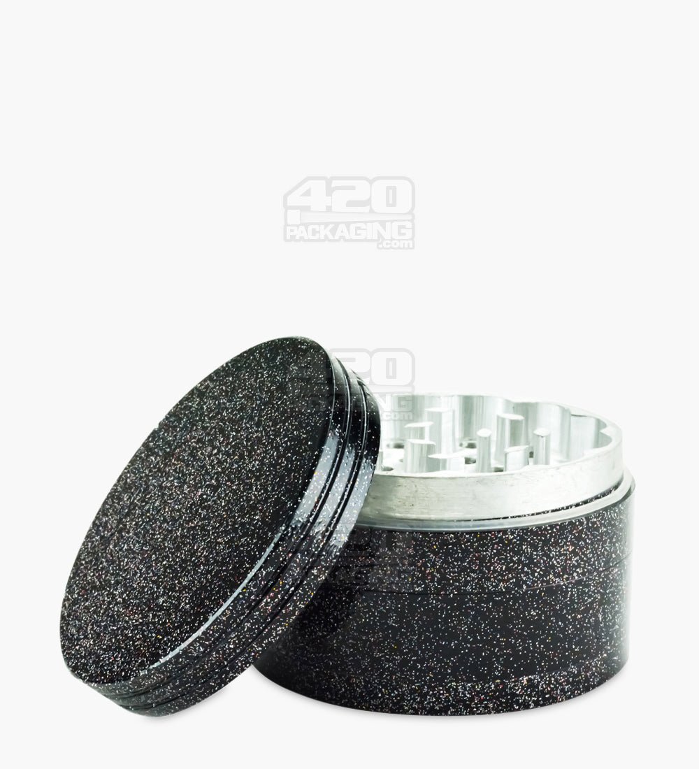 4 Piece 63mm Assorted Glitter Crusher Magnetic Metal Grinder w/ Catcher - 1