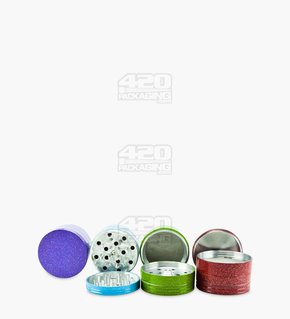 4 Piece 57mm Assorted Magnetic Metal Grinder w/ Catcher - 2