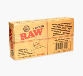 RAW 1 1/4 Size Lean Cone Loader w/ Scraping Card & Bamboo Poker 12/Box - 5