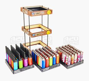BIC 'Retail Display' Lighters 3 Tier Wooden Display - 140/Box - 7