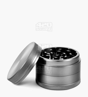 4 Piece 55mm Grey Magnetic CNC Aluminum Metal Grinder w/ Catcher