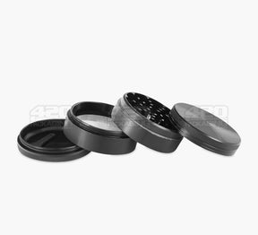 4 Piece 63mm Black Magnetic Metal Grinder w/ Catcher