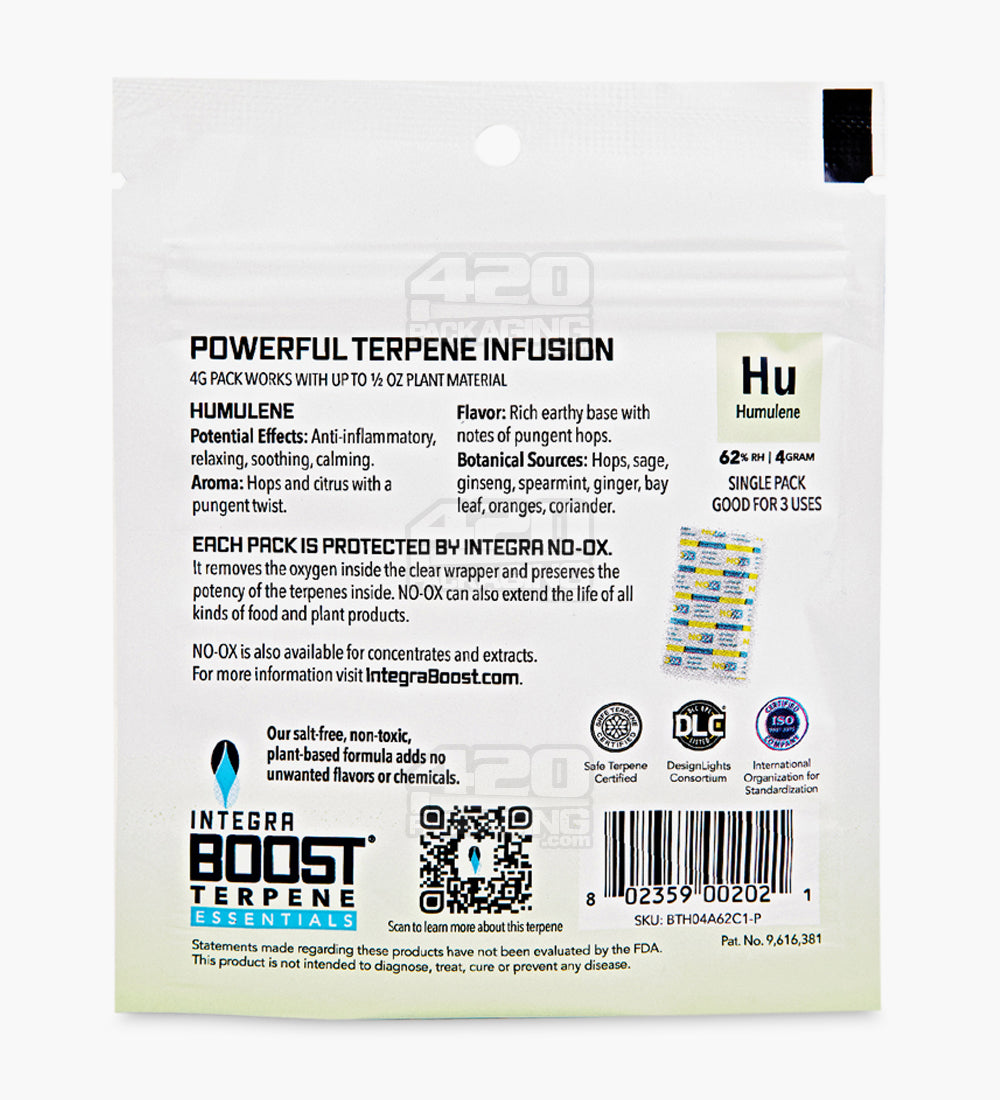 Integra Boost Terpene Essentials Humulene 4 Gram 62% Humidity Packs 48/Box - 3