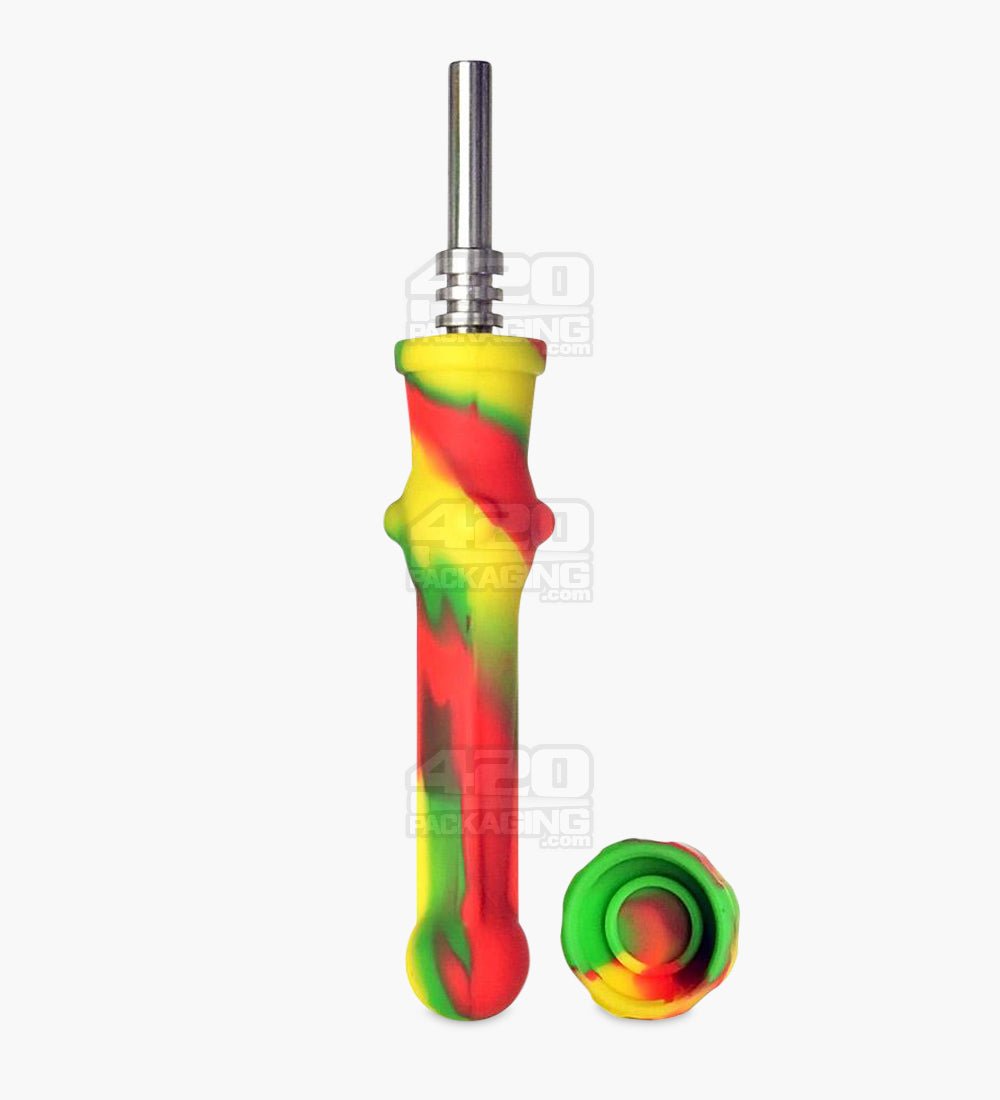 Silicone Nectar Collector | 6.5in Long - 14mm Attachment - Assorted - 2