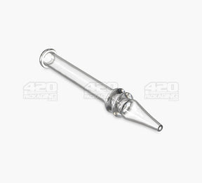 Full Quartz Nectar Collector Dab Pipe | 5in Long - 10mm Attachment - Clear - 2