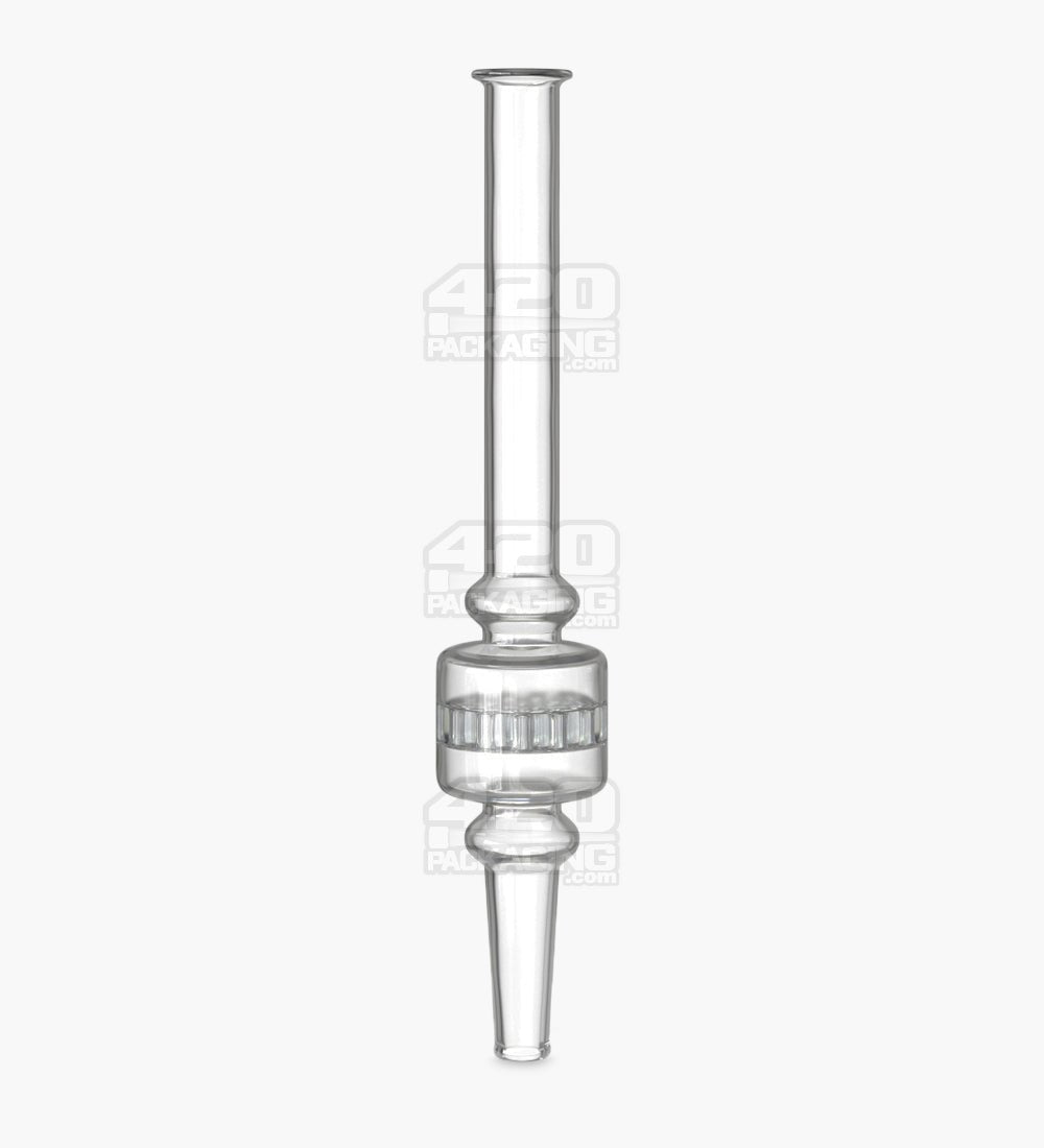 Honeycomb Percolator Dab Straw | 6in Long - Glass - Clear - 1