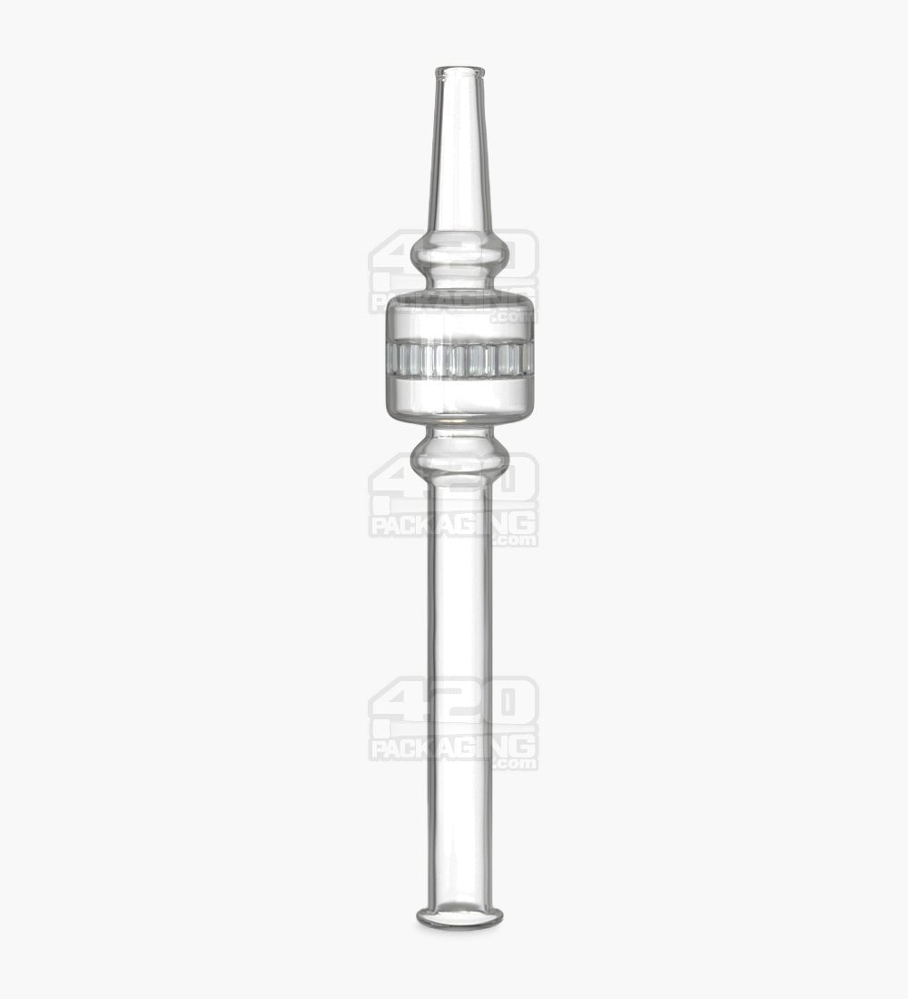 Honeycomb Percolator Dab Straw | 6in Long - Glass - Clear - 3